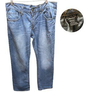 Royal Premium Men's Blue Jeans Pants Denim Size 36 X 32